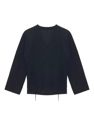 Carven Long-sleeved Top In Black