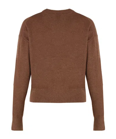 Calvin Klein Cashmere Crew Neck Knitwear In Brown