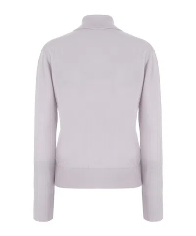 Calvin Klein Turtleneck Sweater In Purple
