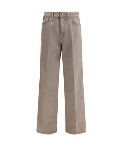 Jacob Cohen Grace Wide 5 Pocket Jeans In Gray