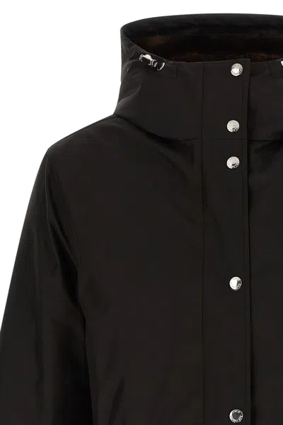 Yves Salomon Technical Black 2-in-1 Parka With Removable Mink Fur Lining In Black