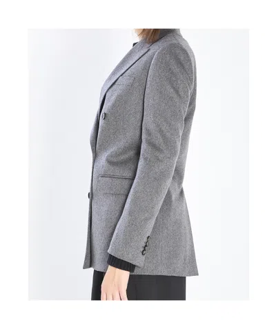 Tagliatore Jasmine Peak-lapels Double-breasted Blazer In Gray