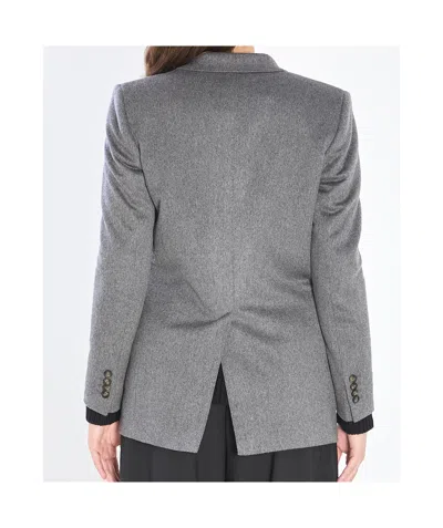 Tagliatore Jasmine Peak-lapels Double-breasted Blazer In Gray
