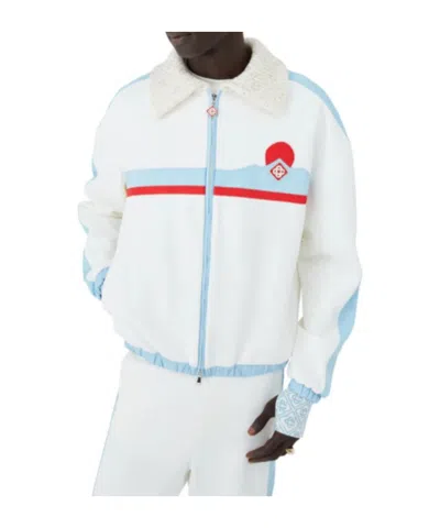 Casablanca Logo Patch Casual Jacket In White