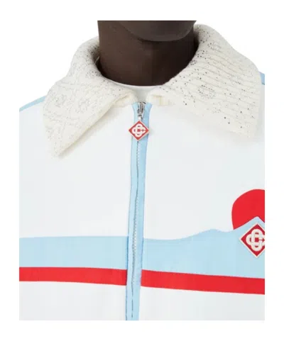 Casablanca Logo Patch Casual Jacket In White