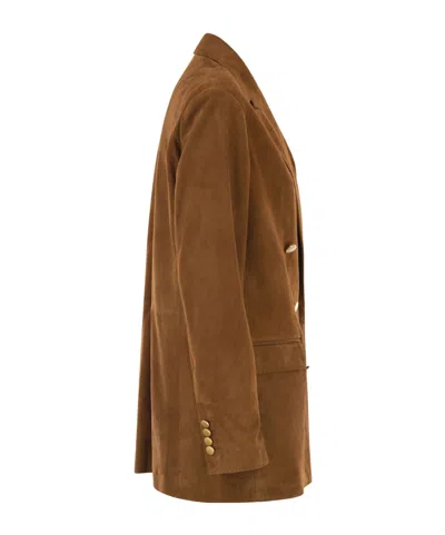 Tagliatore Josie Double-breasted Blazer In Brown