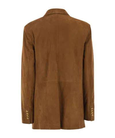 Tagliatore Josie Double-breasted Blazer In Brown