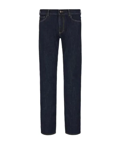 Canali Jean Bleu Stretch Soft Touch Cinq Poches In Black