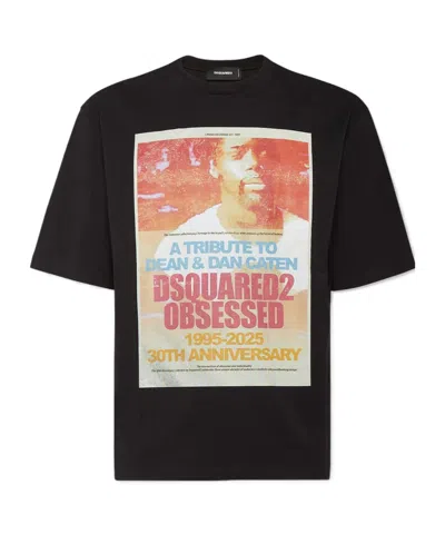 Magliano Printed Crew Neck T-shirt In Black