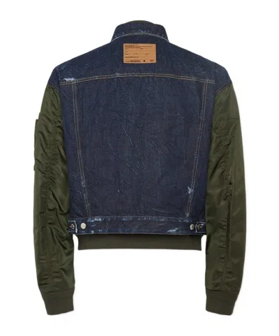 Magliano Distressed Detail Casual Jacket In Blue