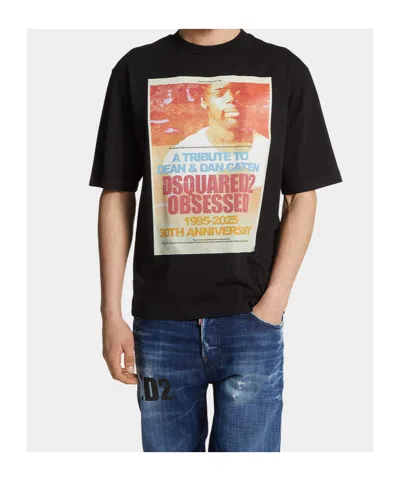 Magliano Printed Crew Neck T-shirt In Black