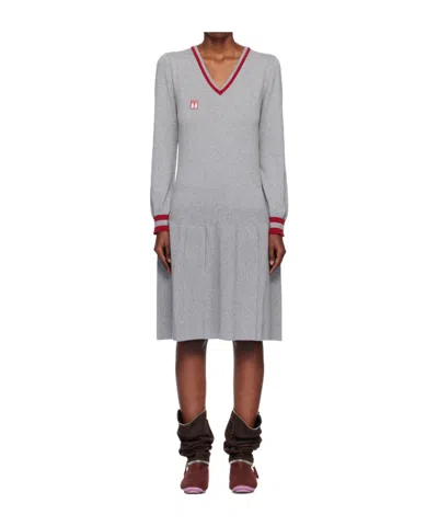 Kiko Kostadinov Gray Vivian Jumper Midi Dress In Gray