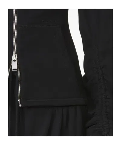 Lanvin Tailored Zip Jacket With High Collar And Pockets In Black