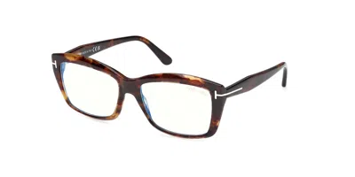 Tom Ford Eyewear Rectangular Frame Glasses In Brown