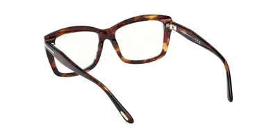 Tom Ford Eyewear Rectangular Frame Glasses In Brown
