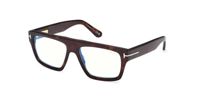 Tom Ford Eyewear Rectangle Frame Glasses In Brown