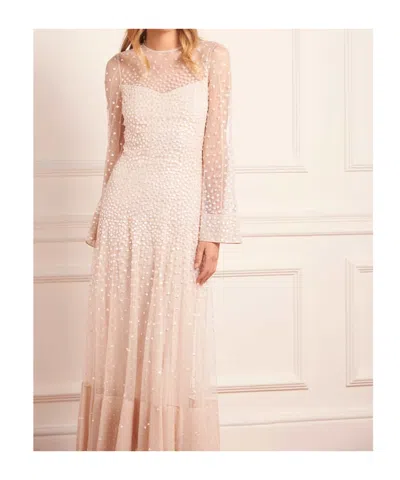 Needle & Thread Cascade Sequin-embellishment Midi Dress In Neutral