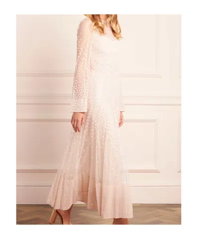 Needle & Thread Cascade Sequin-embellishment Midi Dress In Neutral