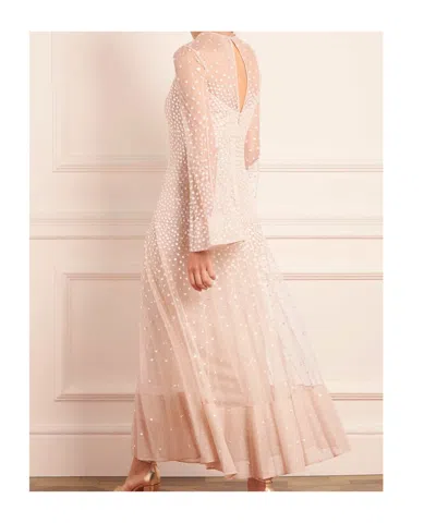 Needle & Thread Cascade Sequin-embellishment Midi Dress In Neutral