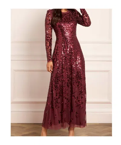 Needle & Thread Rosanna Sequin-embellished Tulle Gown In Brown