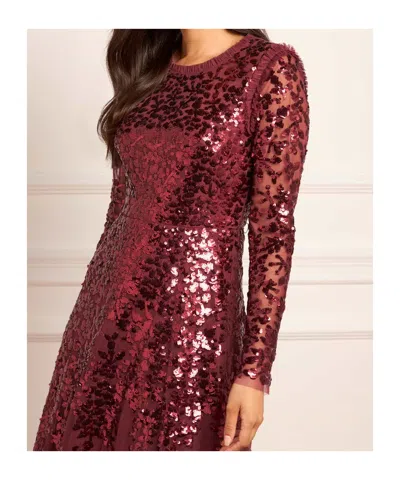 Needle & Thread Rosanna Sequin-embellished Tulle Gown In Brown