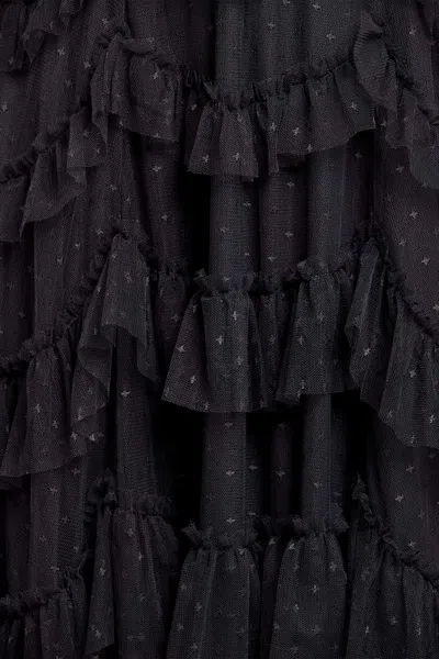 Needle & Thread Tulle Short-sleeved Dress In Black