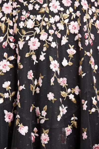 Needle & Thread Sylvia Floral-print Maxi Dress In Black