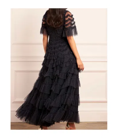 Needle & Thread Tulle Short-sleeved Dress In Black