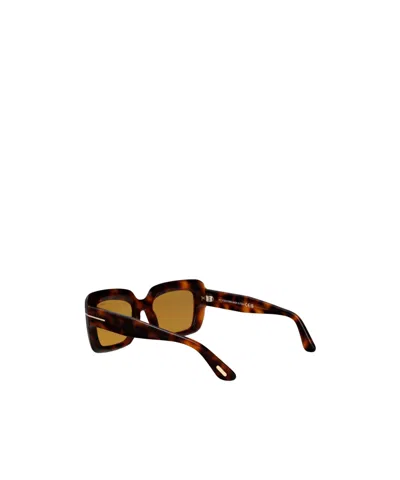 Tom Ford Squared Sunglasses Ft1318 53 E In Brown