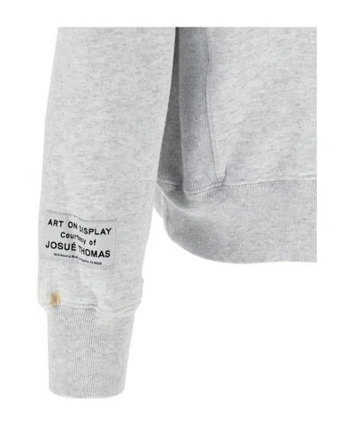 Gallery Dept. Logo-print Paint-splattered Cotton-jersey Hoodie In White