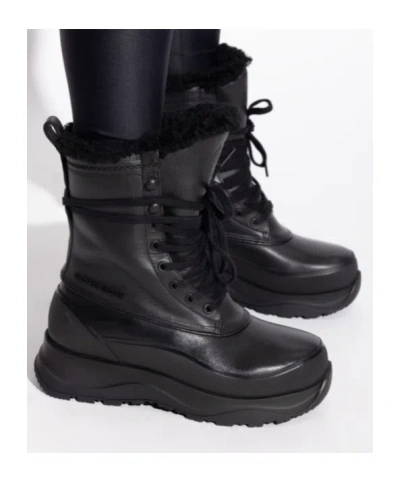 Canada Goose Platform Ankle Boots In Black