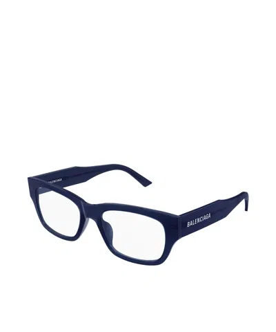Balenciaga Eyewear Rectangular Frame Glasses In Brown