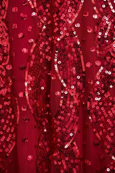 Needle & Thread Sequin-embellishment Midi Dress In Red