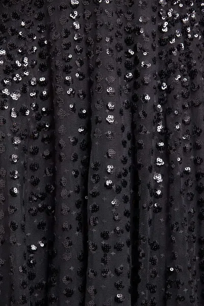 Needle & Thread Sequined Cape Dress In Black