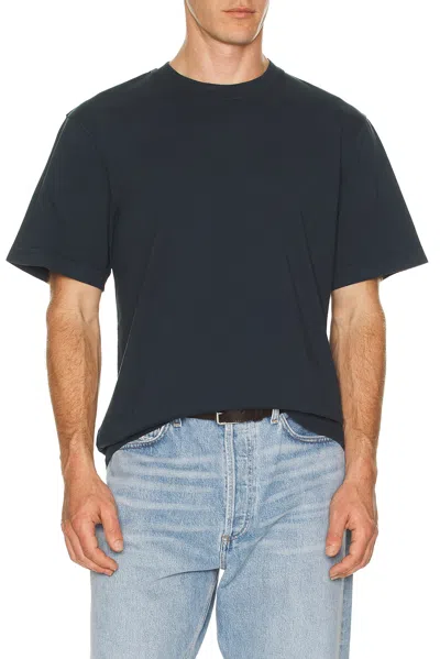 Agolde Asha Oversize Mock Neck T-shirt In Blue