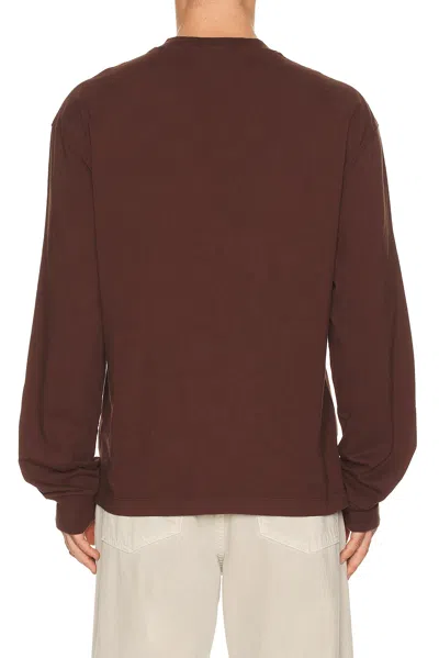 Agolde Long Sleeve Asha Tee In Brown