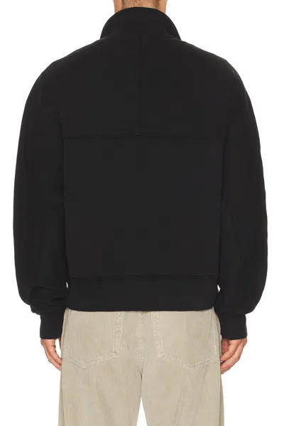 Agolde Idris Quarter Zip Sweater In Black