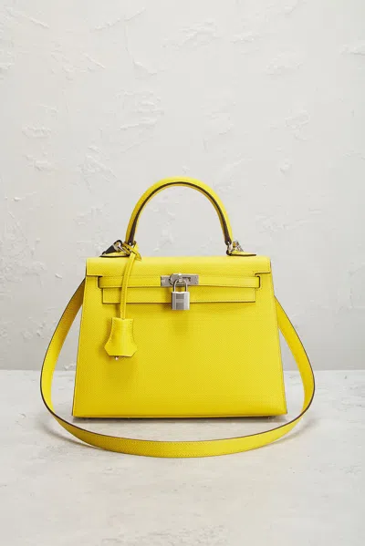 Pre-owned Hermes Epsom Kelly 25 Sellier Handbag