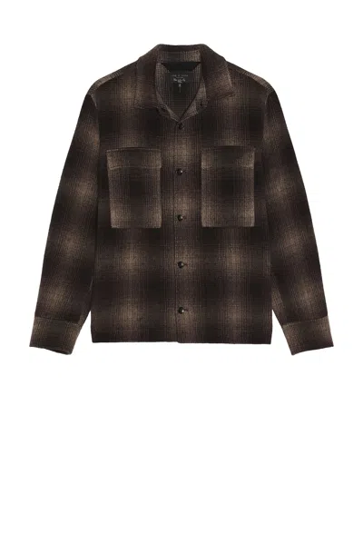 Rag & Bone Wool-blend Austin Check Jacket In Brown