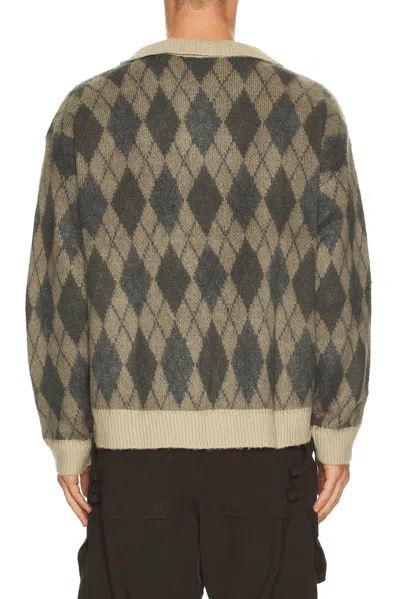 Found Wool Blend Argyle Sweater In Gray