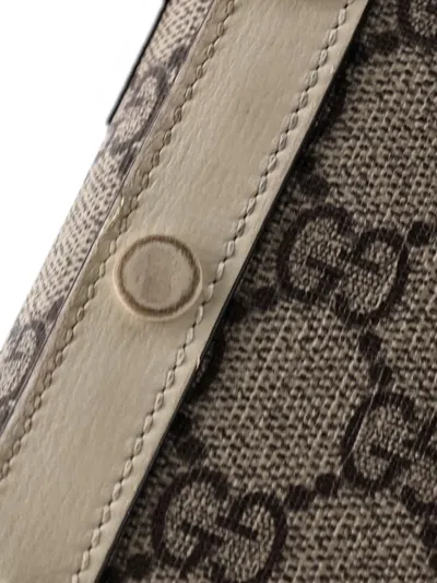 Pre-owned Gucci Horsebit 1955 Leather Mini Crossbody Bag In Neutral