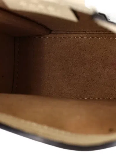 Pre-owned Gucci Horsebit 1955 Leather Mini Crossbody Bag In Neutral