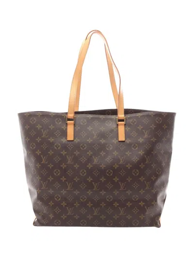 Pre-owned Louis Vuitton 2003 Monogram Cabas Alto Tote Bag In Brown