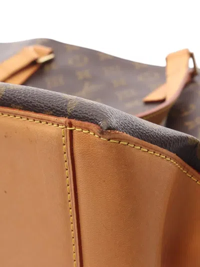 Pre-owned Louis Vuitton 2003 Monogram Cabas Alto Tote Bag In Brown