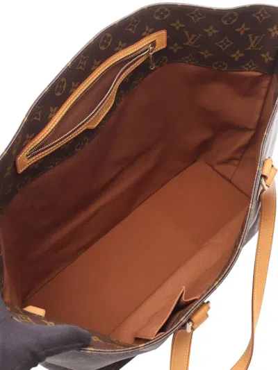 Pre-owned Louis Vuitton 2003 Monogram Cabas Alto Tote Bag In Brown