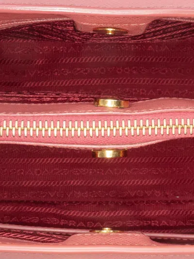 Pre-owned Prada 2000-2025 Medium Saffiano Lux Galleria Satchel In Pink