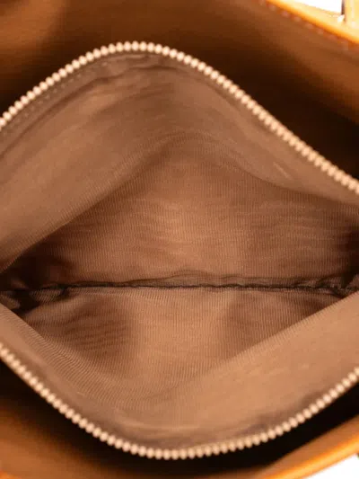 Pre-owned Celine 1992 Macadam Coated Canvas Shoulder Bag In Brown