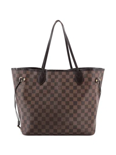 Pre-owned Louis Vuitton Neverfull Nm Damier Mm Tote Bag In Brown