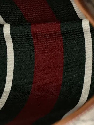 Pre-owned Gucci Emblem Gg Coated Canvas Large Tote Bag In Neutral