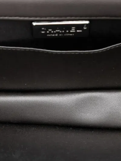 Pre-owned Chanel 2016-2017 Small Lambskin Chocolate Bar Cc Piercing Studded Chain Flap Crossbody Bag In Gray